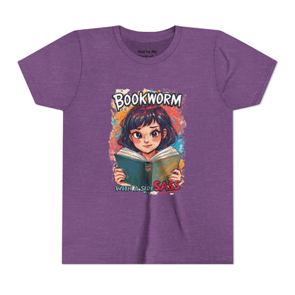 Kids Bookworm Sass Tee, Fun T-Shirt for Young Readers, Gift for Book Lovers, Back to School Apparel, Cute Kid's Graphic Tee