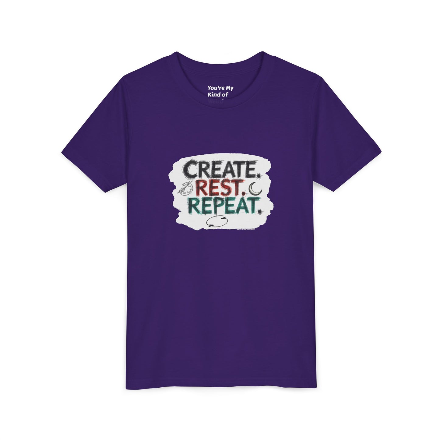 Create. Rest. Repeat. Kids Kwanzaa Shirt | Youth Creativity Tee | Uplifting Holiday Gift for Young Dreamers - You're My Kind of Weird