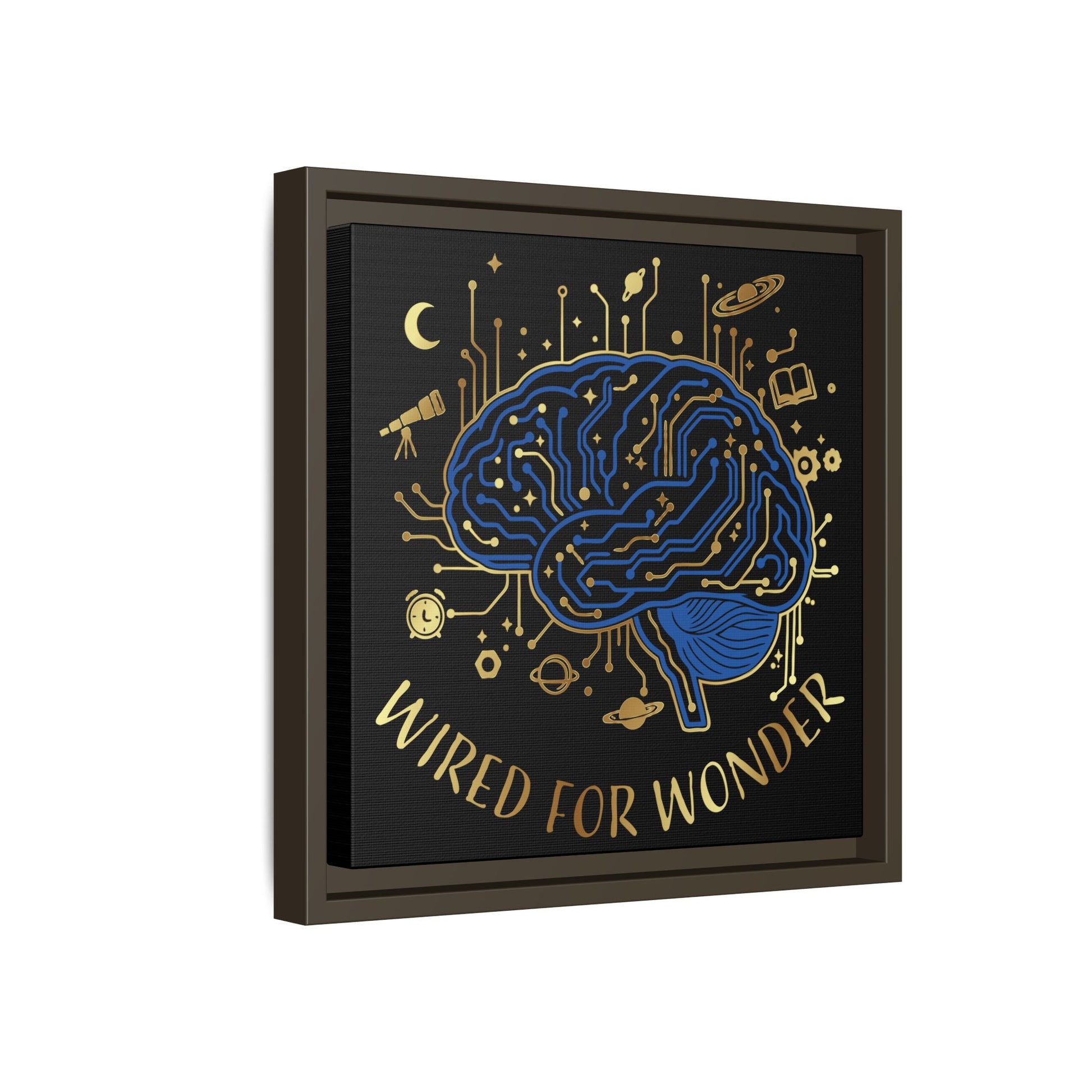 Framed Matte Canvas - "Wired for Wonder" Brain Art - You're My Kind of Weird