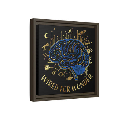 Framed Matte Canvas - "Wired for Wonder" Brain Art - You're My Kind of Weird