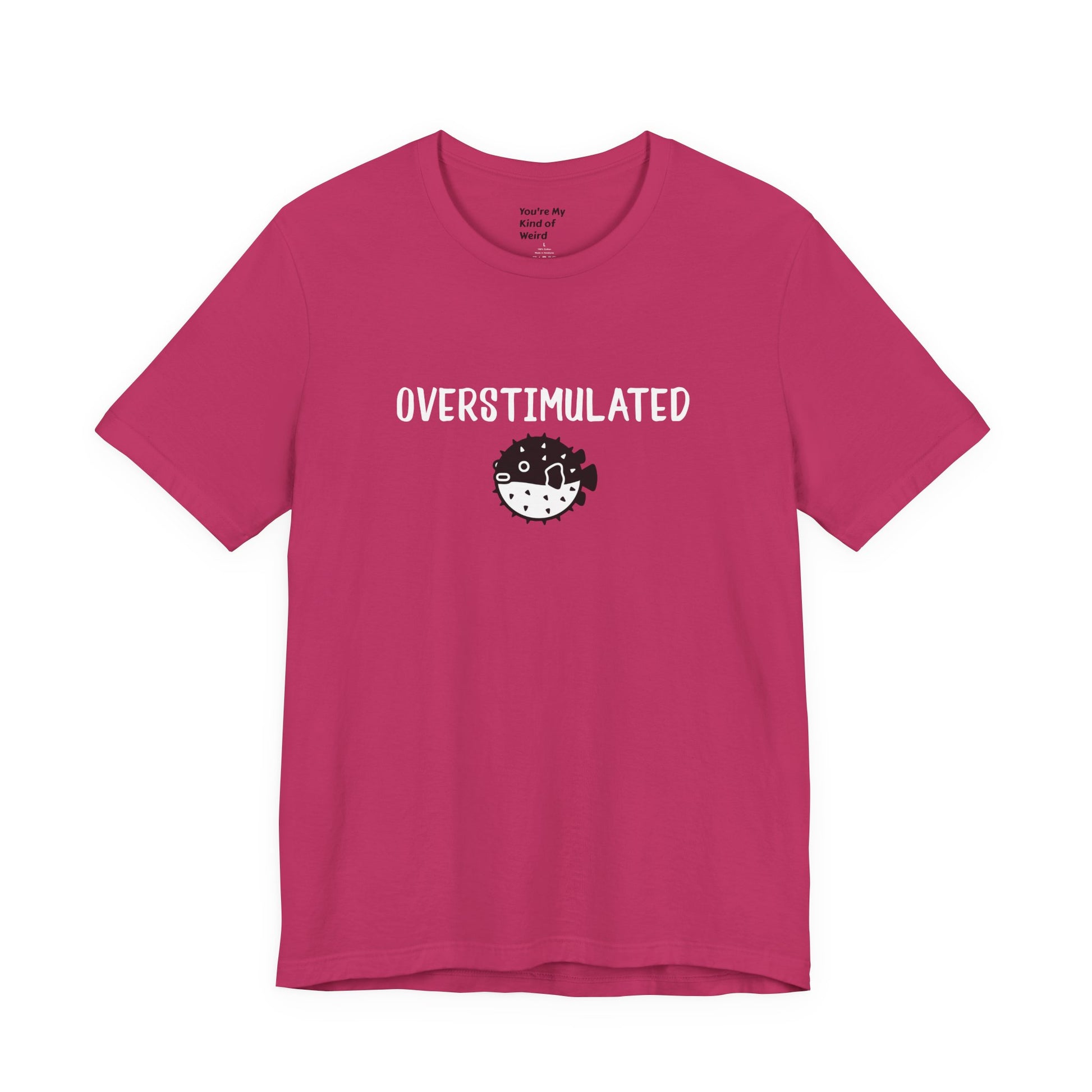 Overstimulated Shirt with Pufferfish | Neurodivergent Tee | Low Sensory Cute Mental Health Shirt - You're My Kind of Weird