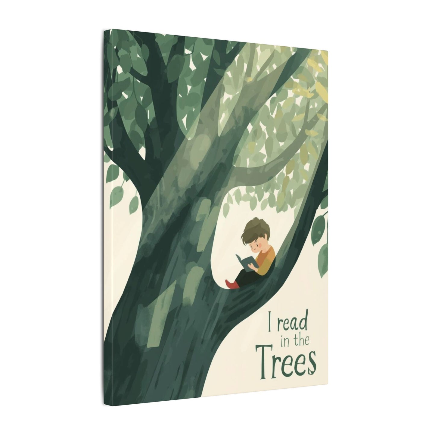 I read in the Trees Canvas Art | Reading Decor for Book Lovers, Wall Art for Kids, Unique Gift for Readers, Educational Wall Decor, Literary Gift - You're My Kind of Weird