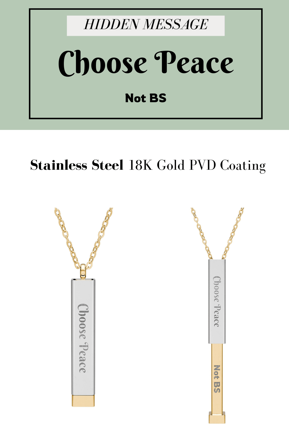Hidden Message Necklace, Sliding Bar Necklace - You're My Kind of Weird