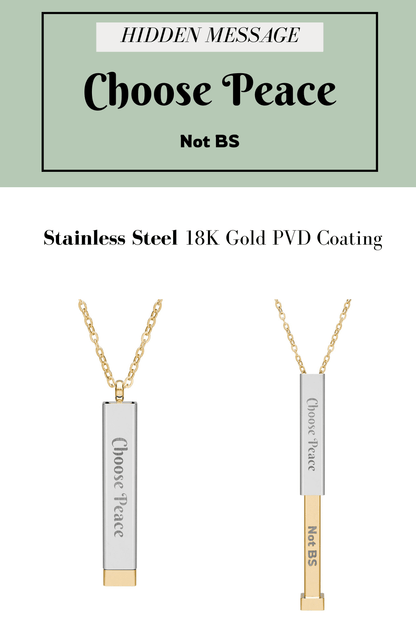 Hidden Message Necklace, Sliding Bar Necklace - You're My Kind of Weird