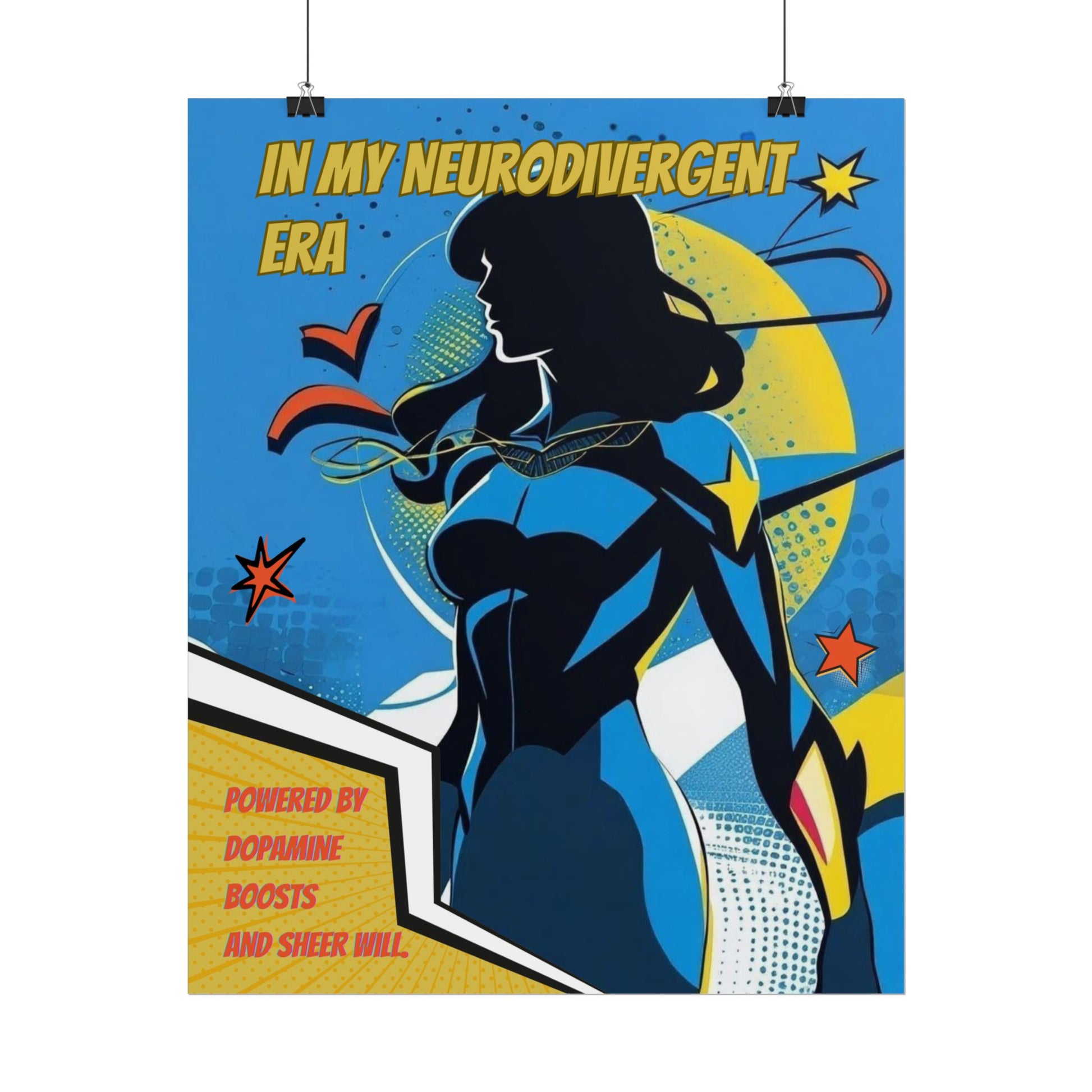 In My Neurodivergent Era Poster – ADHD Superhero Retro Comic Art Print - You're My Kind of Weird