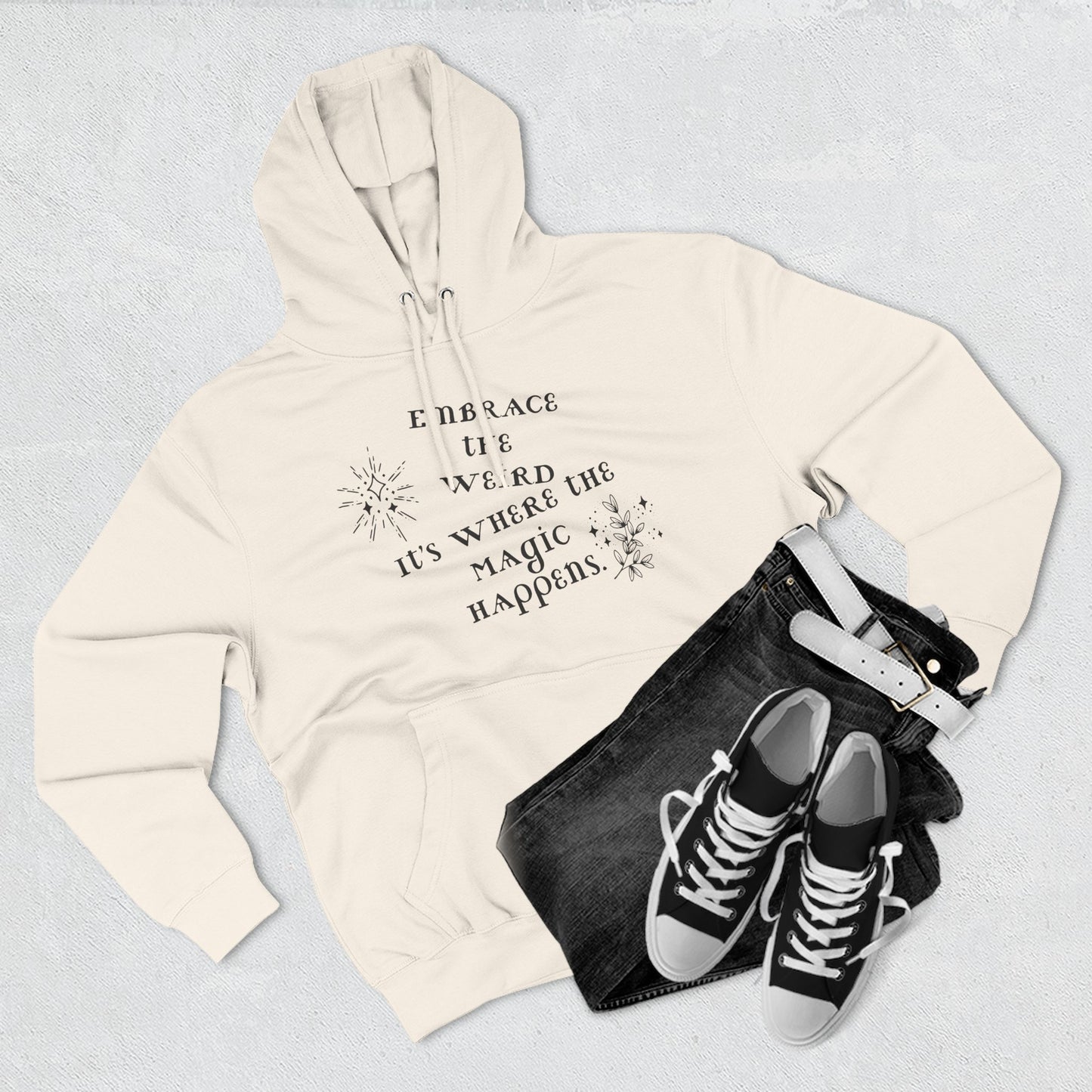 Embrace the Weird Fleece Hoodie | Comfortable Magic Happens Hoodie, Cozy Casual Wear, Unique Gift for Creatives, Inspirational [...]