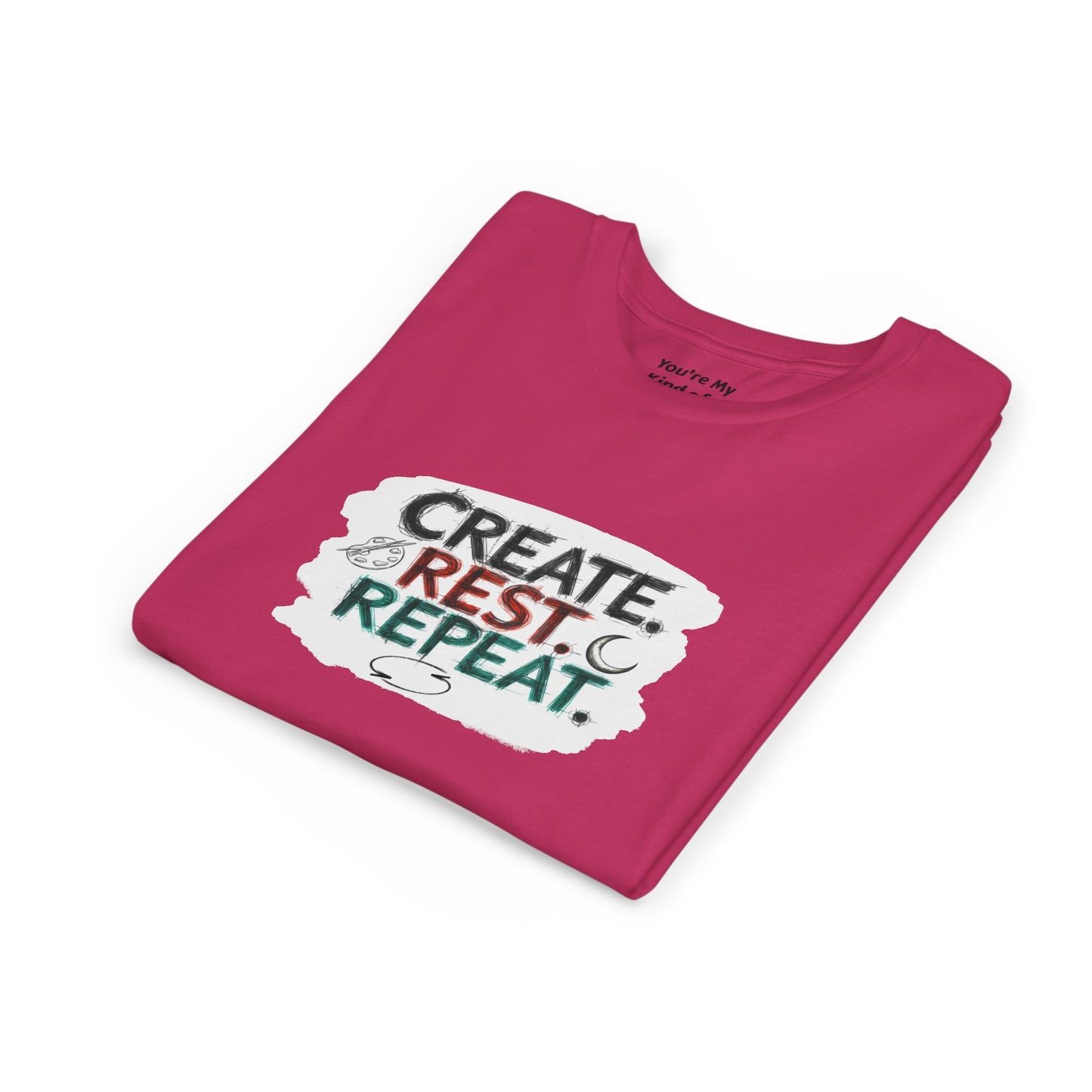 Create. Rest. Repeat. Kids Kwanzaa Shirt | Youth Creativity Tee | Uplifting Holiday Gift for Young Dreamers - You're My Kind of Weird
