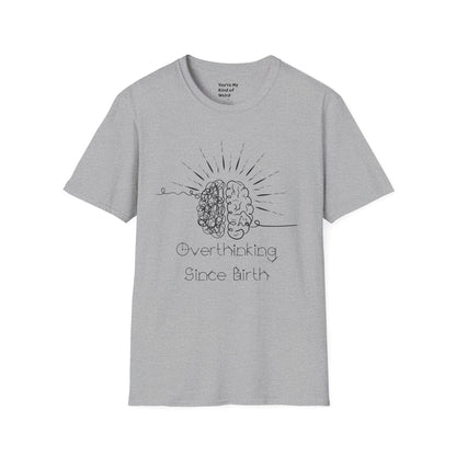Creative Thinking Unisex T-Shirt, Fun Gift for Overthinkers, Comfortable Casual Wear, Brain Art Tee, Gift for Birthdays or Holidays
