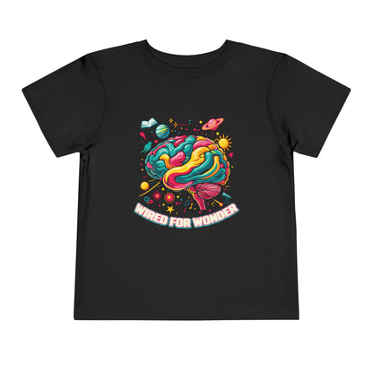 Toddler Tee — 'Wired for Wonder' Colorful Brain Space Graphic - You're My Kind of Weird
