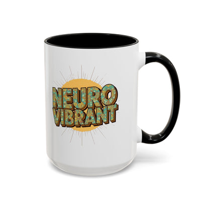 Neuro Vibrant Coffee Mug — Colorful Sunburst Accent Mug (15oz) - You're My Kind of Weird