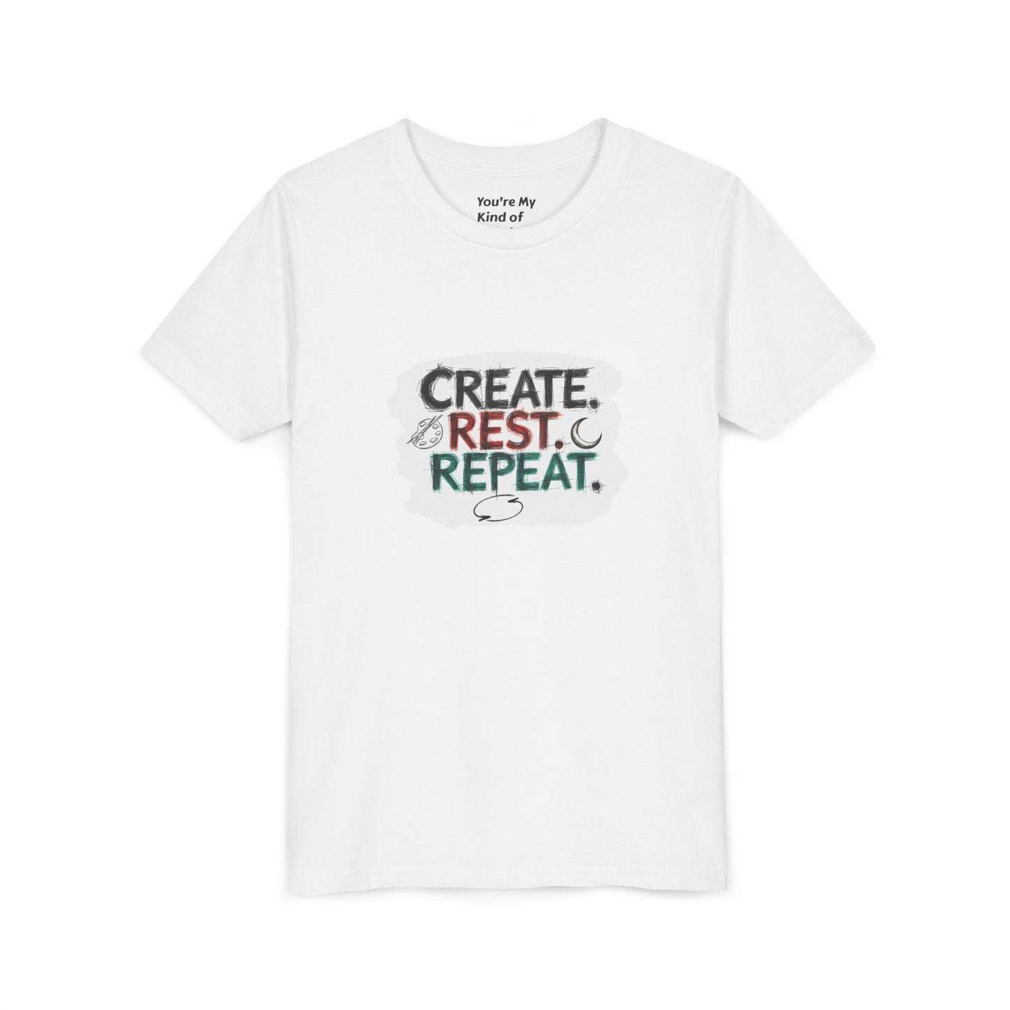 Create. Rest. Repeat. Kids Kwanzaa Shirt | Youth Creativity Tee | Uplifting Holiday Gift for Young Dreamers - You're My Kind of Weird