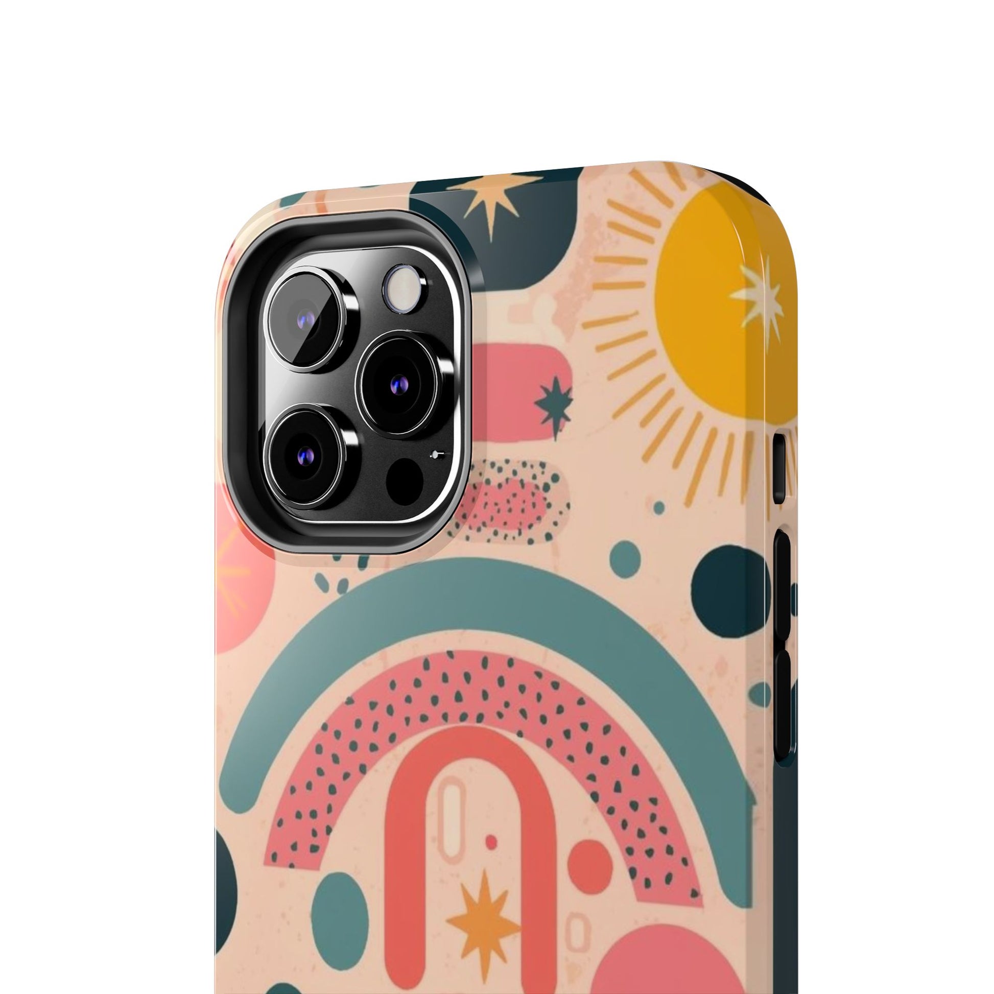 Dopamine Blast Retro Rainbow Pattern i - Phone Case | Abstract Boho Sun Design - You're My Kind of Weird