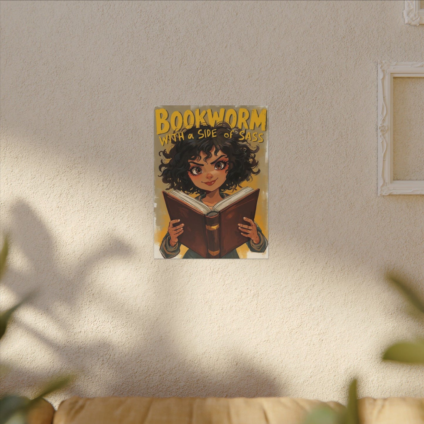 Bookworm Canvas Art | Reading Decor for Book Lovers, Wall Art for Kids, Unique Gift for Readers, Educational Wall Decor, Literary Gift