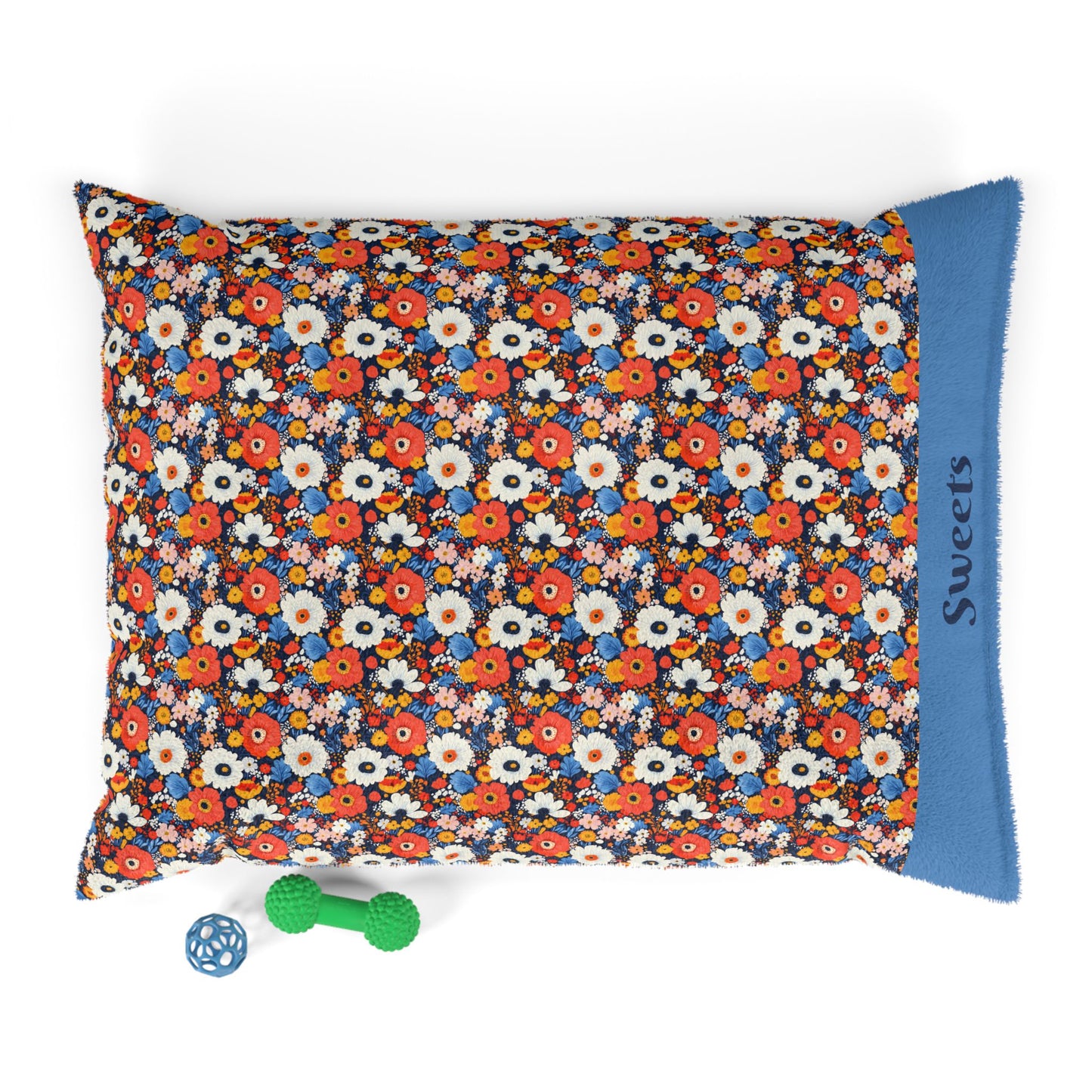 Personalized Floral Pet Bed with Name | Custom Dog Bed or Cat Bed - You're My Kind of Weird