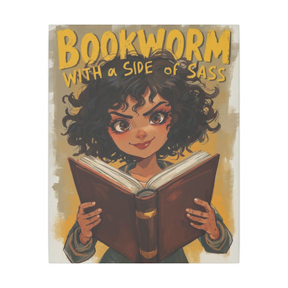 Bookworm Canvas Art | Reading Decor for Book Lovers, Wall Art for Kids, Unique Gift for Readers, Educational Wall Decor, Literary Gift