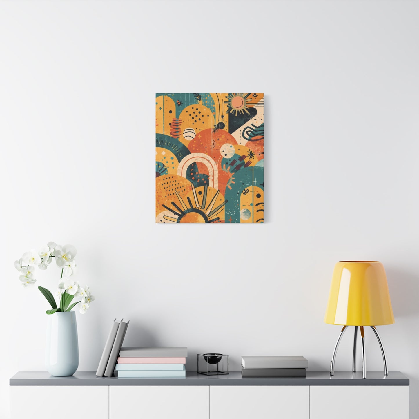 Dopamine Fun Abstract Retro Sunset Collage Canvas - You're My Kind of Weird