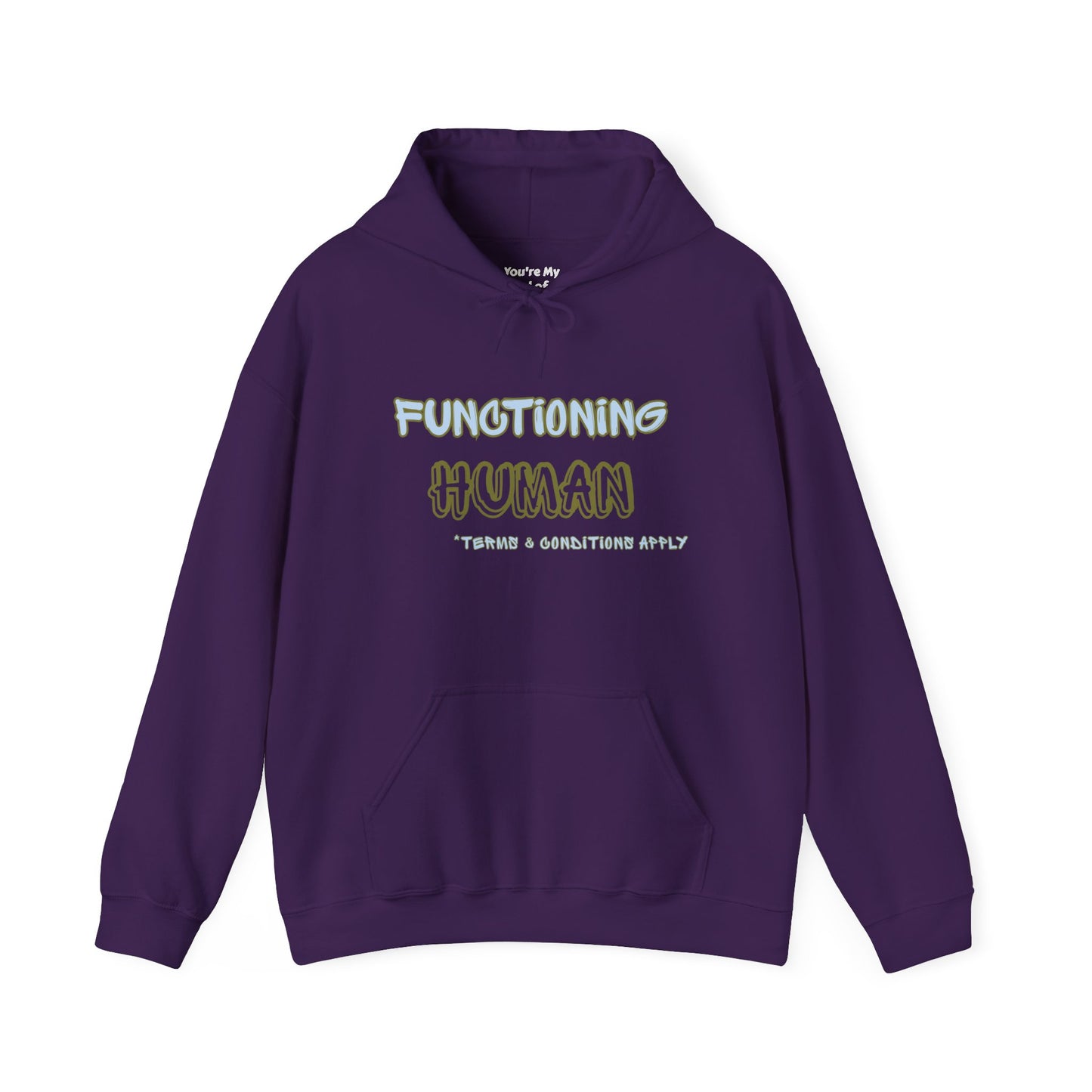 "Functioning Human" Unisex College Hoodie, Funny Sweatshirt, Campus Apparel, Perfect Gift for Students, College Life, Cozy Hoodie