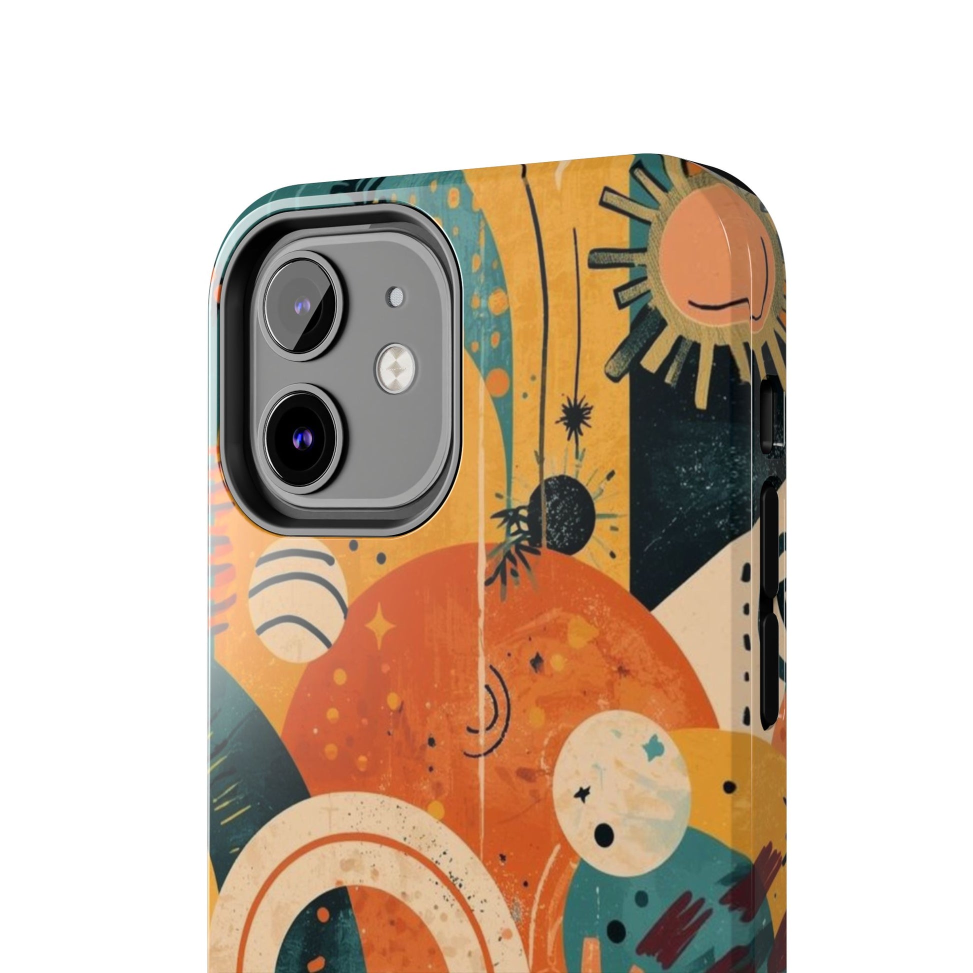 Dopamine Abstract Retro Sun and Moon iPhone Case | Tough Phone Cases - You're My Kind of Weird