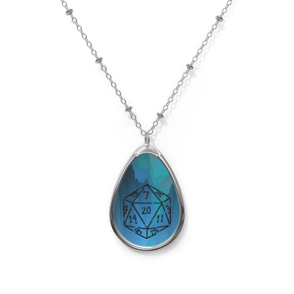 D20 Dice Necklace for Gamers Teardrop Dungeons & Dragons Pendant - You're My Kind of Weird