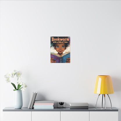 Bookworm Canvas Art | Reading Decor for Book Lovers, Wall Art for Kids, Unique Gift for Readers, Educational Wall Decor, Literary Gift