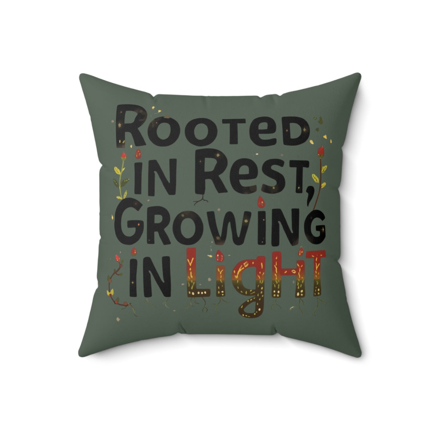 Rooted in Rest, Growing in Light Kwanzaa Pillow – Mindful Home Decor for Renewal & Growth - You're My Kind of Weird