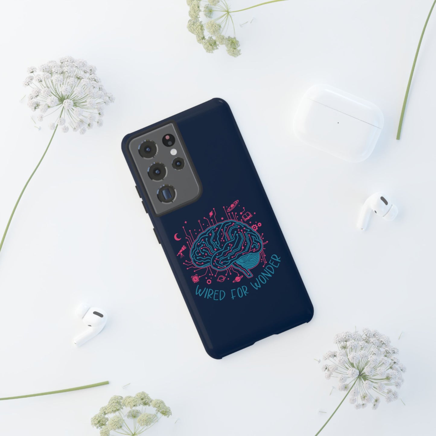 "Wired for Wonder" Brain Tech Design Samsung Galaxy Phone Case - You're My Kind of Weird