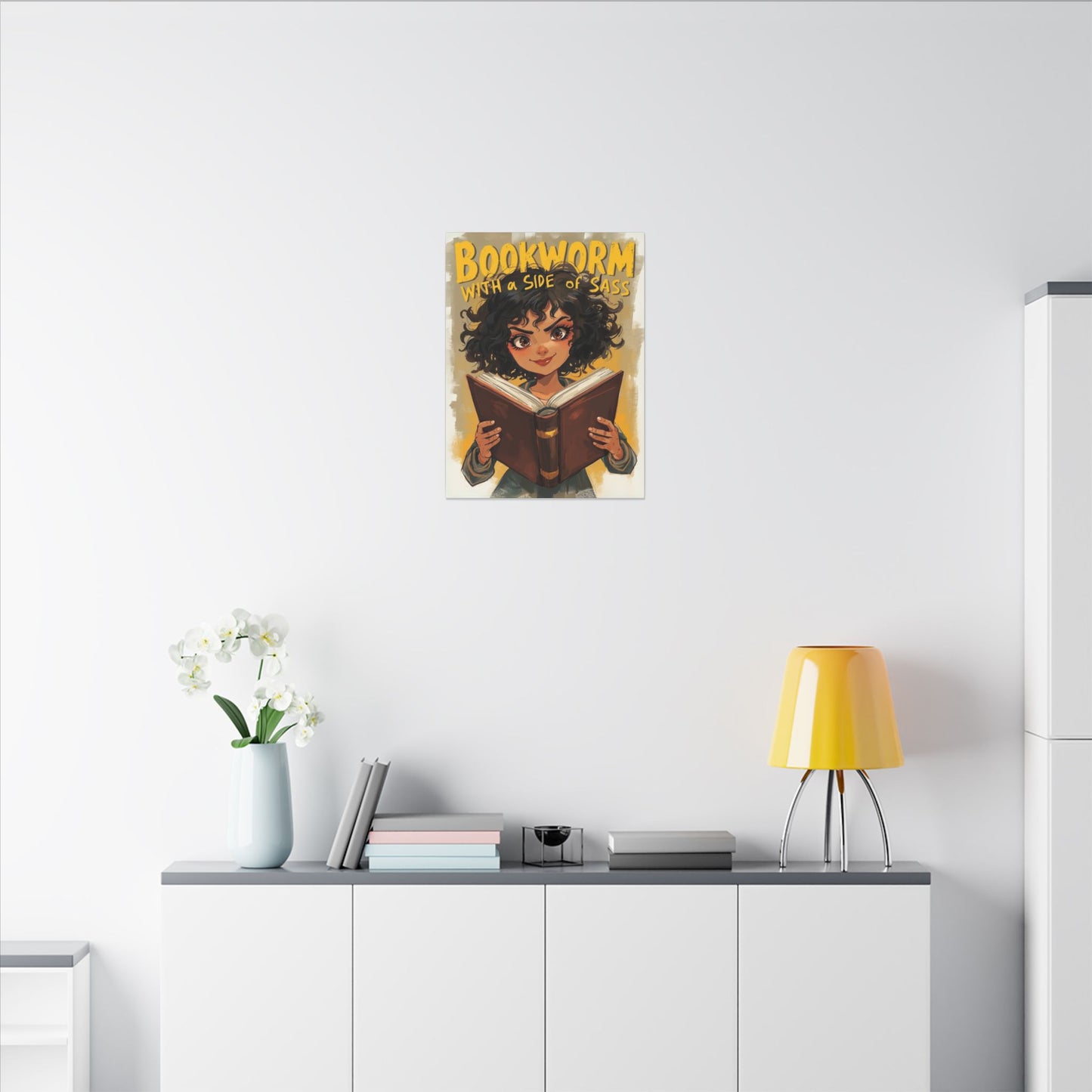 Bookworm Canvas Art | Reading Decor for Book Lovers, Wall Art for Kids, Unique Gift for Readers, Educational Wall Decor, Literary Gift