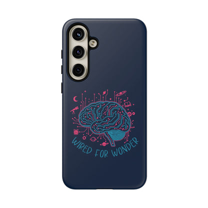 "Wired for Wonder" Brain Tech Design Samsung Galaxy Phone Case - You're My Kind of Weird