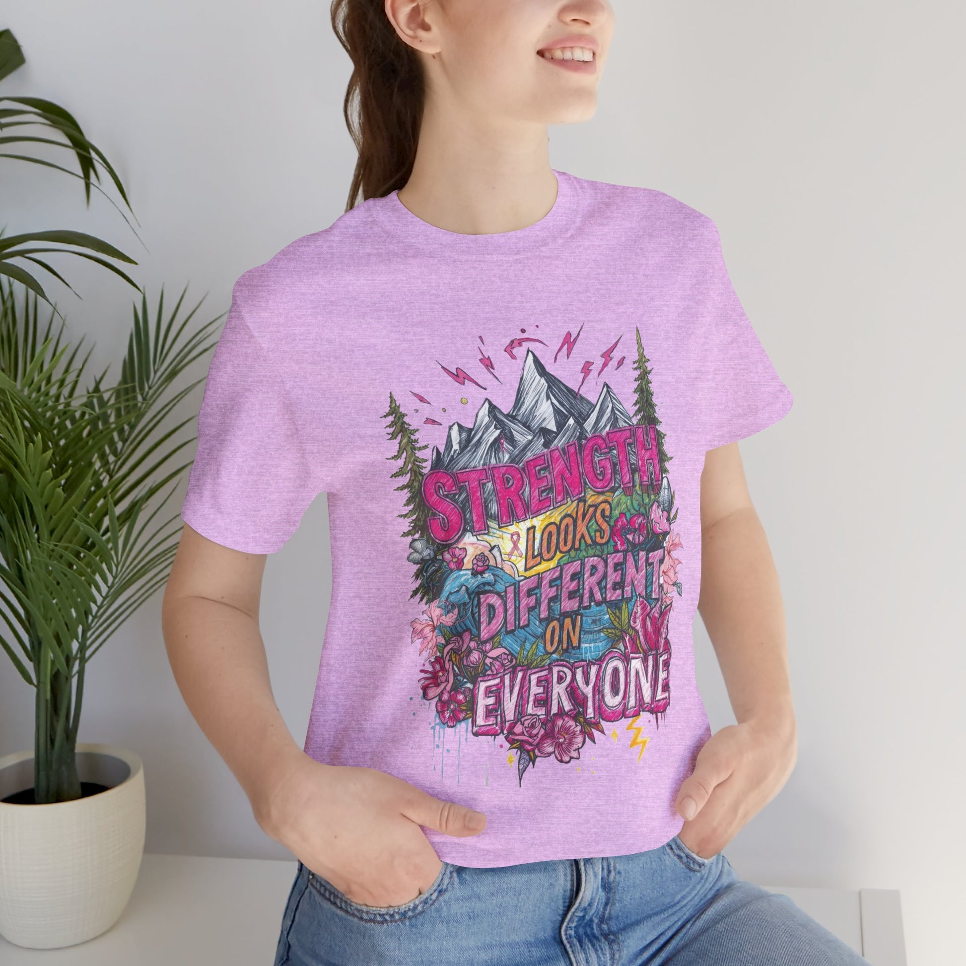 Strength Looks Different Mountainscape Unisex Shirt - You're My Kind of Weird T-Shirt