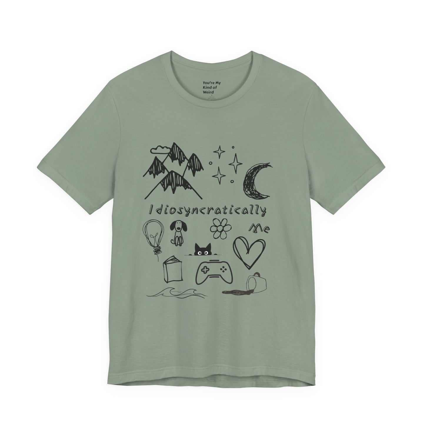 Customized Idiosyncratically Me doodle collage tee - You're My Kind of Weird