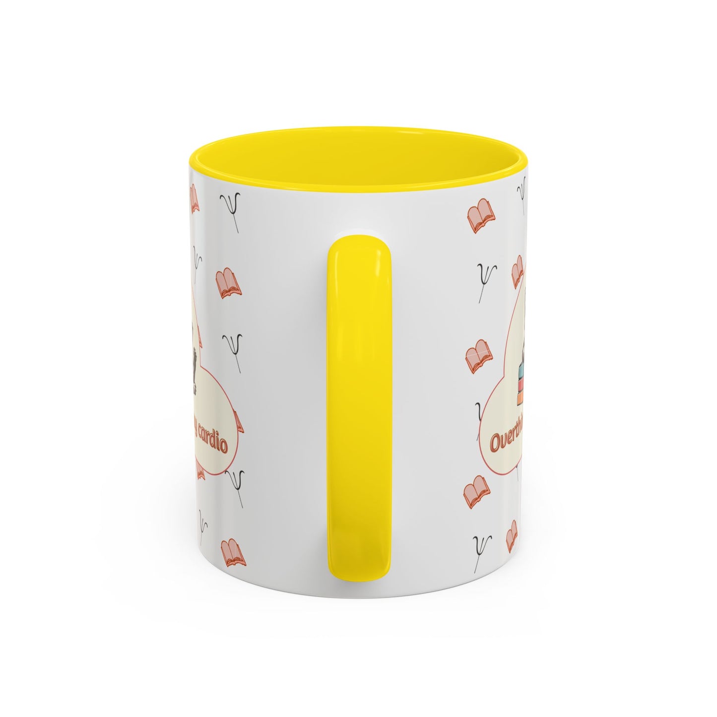 Overthinking Is My Cardio Coffee Mug — Cute Raccoon Reading Accent Mug - You're My Kind of Weird