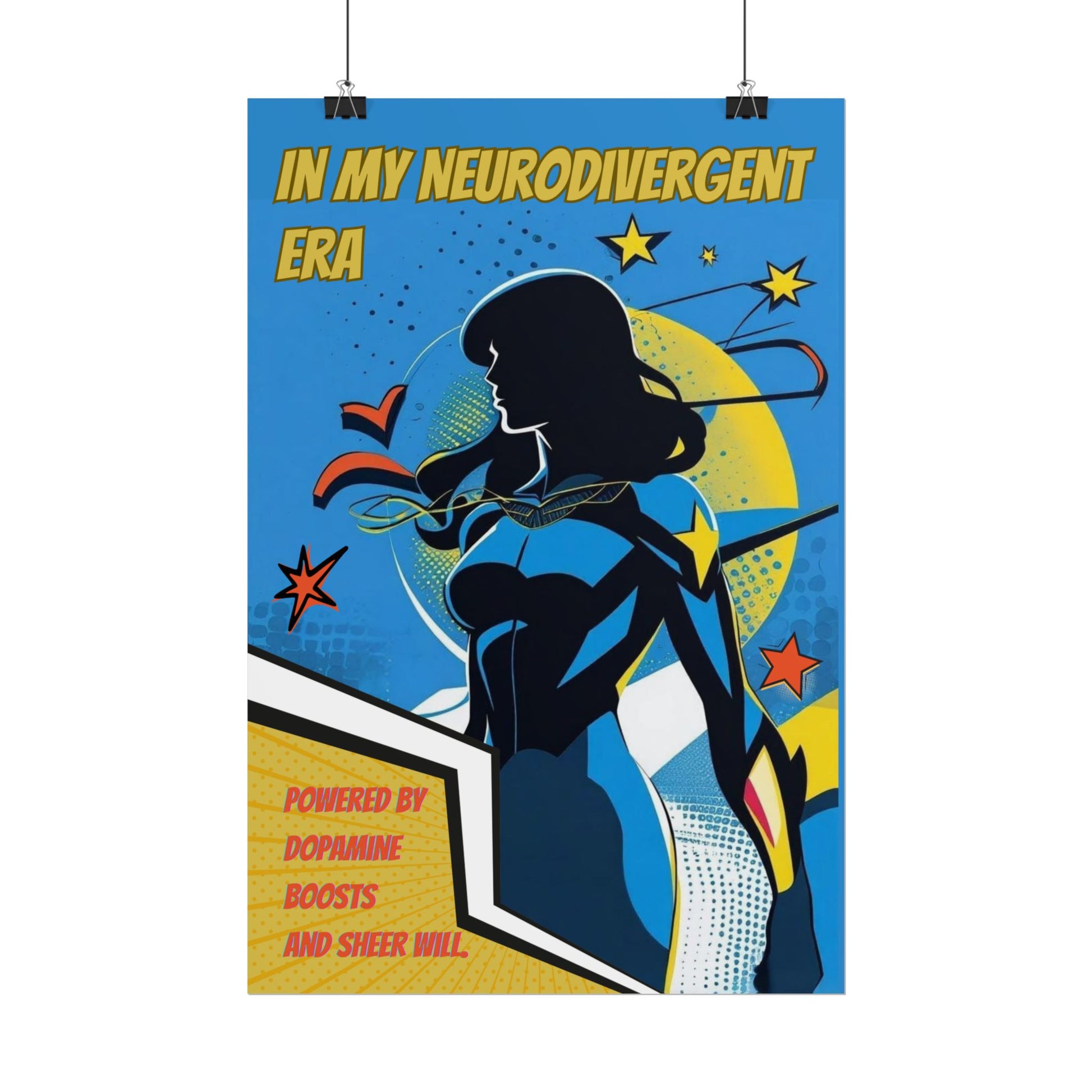 In My Neurodivergent Era Poster – ADHD Superhero Retro Comic Art Print - You're My Kind of Weird