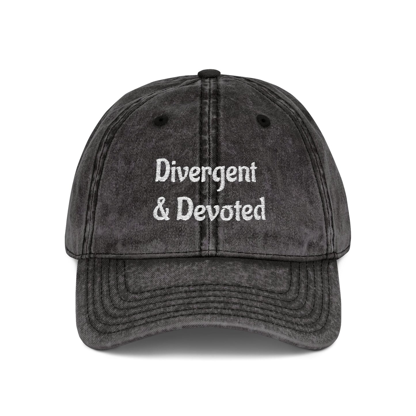 Divergent & Devoted Cap | Vintage Embroidered Hat - You're My Kind of Weird