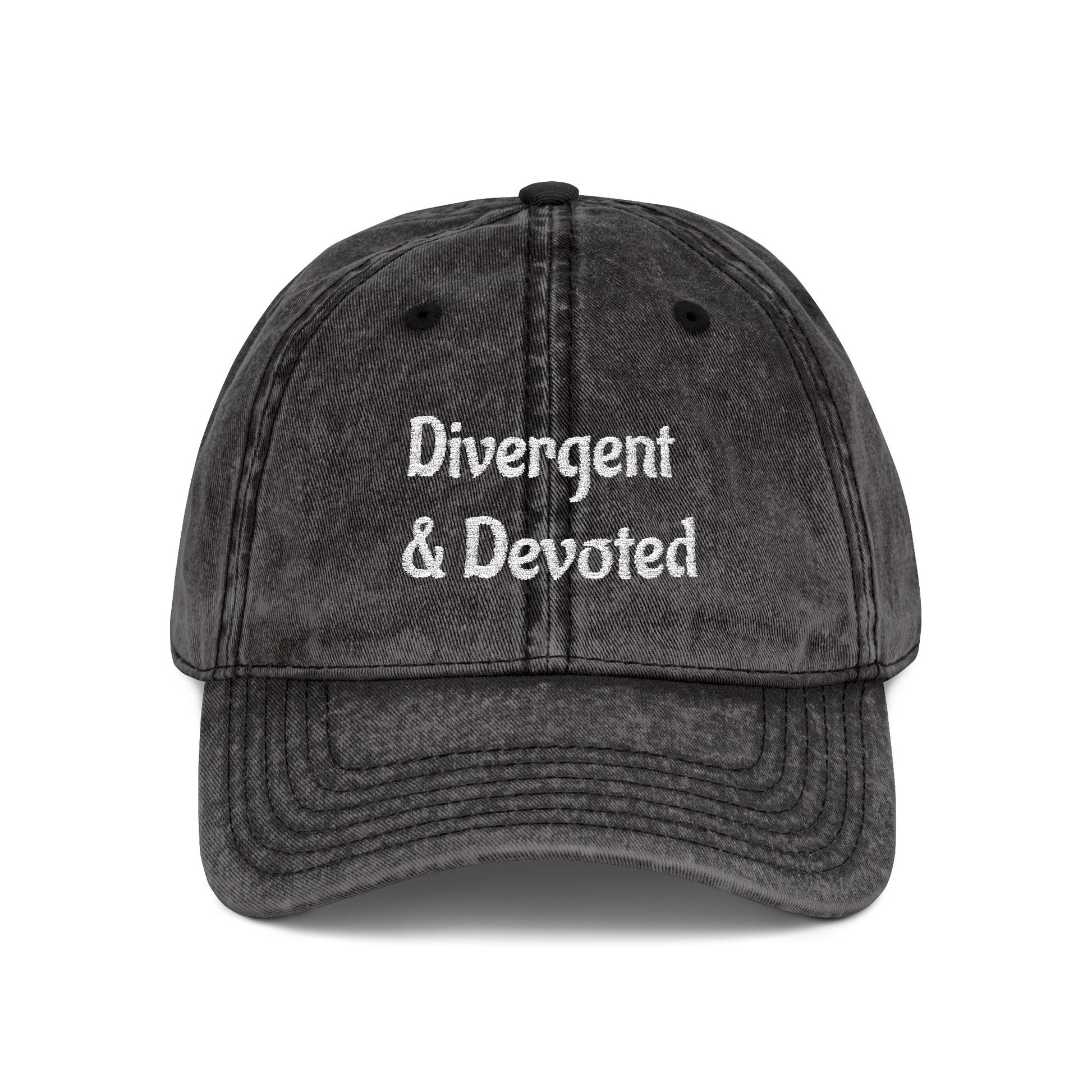 Divergent & Devoted Cap | Vintage Embroidered Hat - You're My Kind of Weird