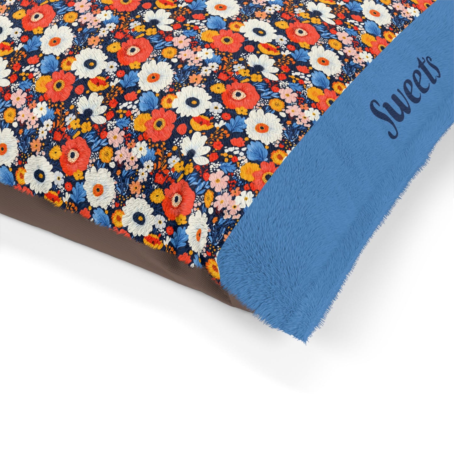 Personalized Floral Pet Bed with Name | Custom Dog Bed or Cat Bed - You're My Kind of Weird