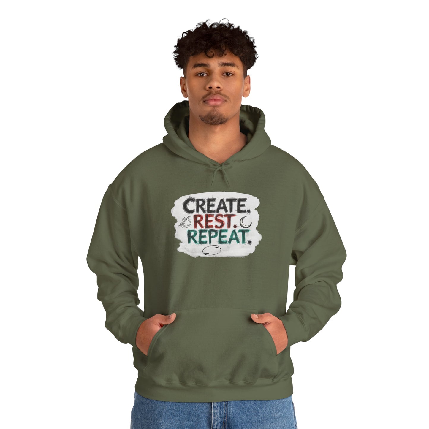 Create. Rest. Repeat. Hoodie | Cozy Kwanzaa & Mindful Sweatshirt - You're My Kind of Weird