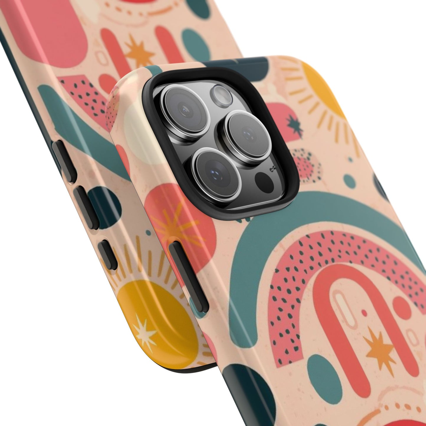 Dopamine Blast Retro Rainbow Pattern i - Phone Case | Abstract Boho Sun Design - You're My Kind of Weird