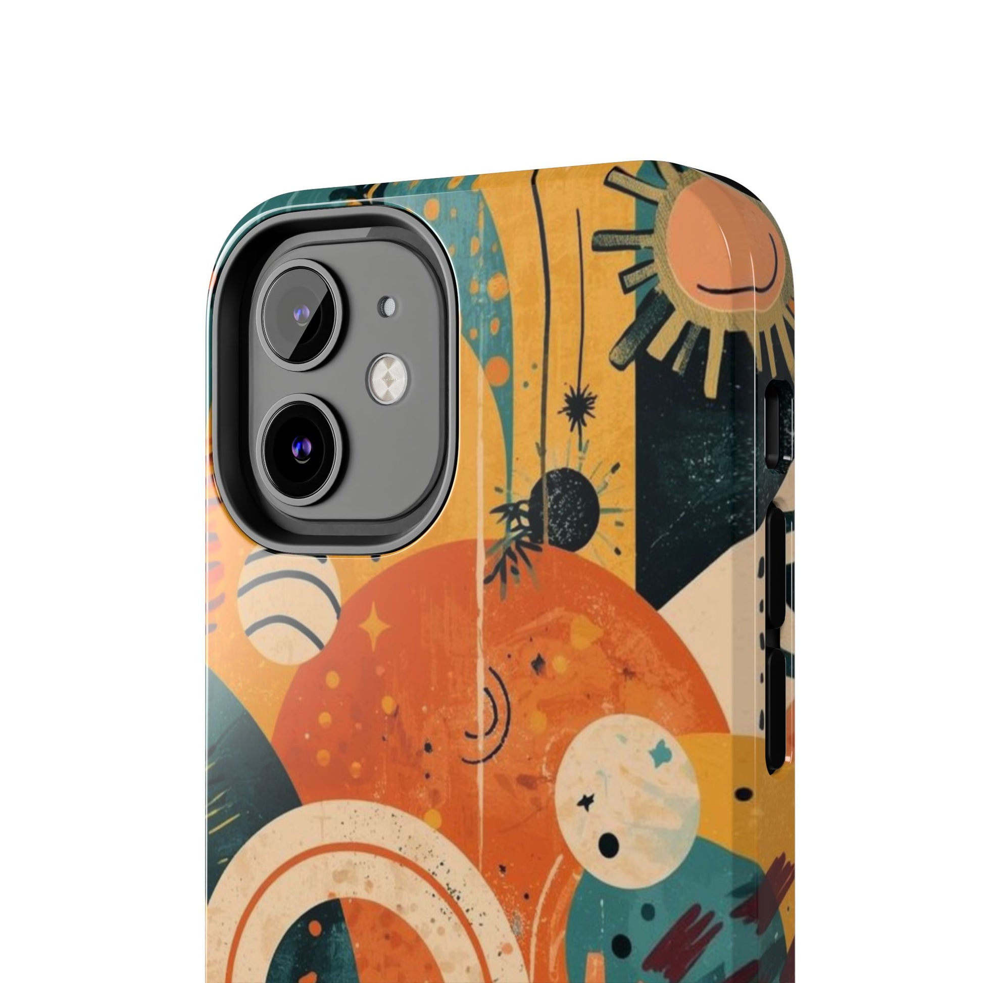 Dopamine Abstract Retro Sun and Moon iPhone Case | Tough Phone Cases - You're My Kind of Weird