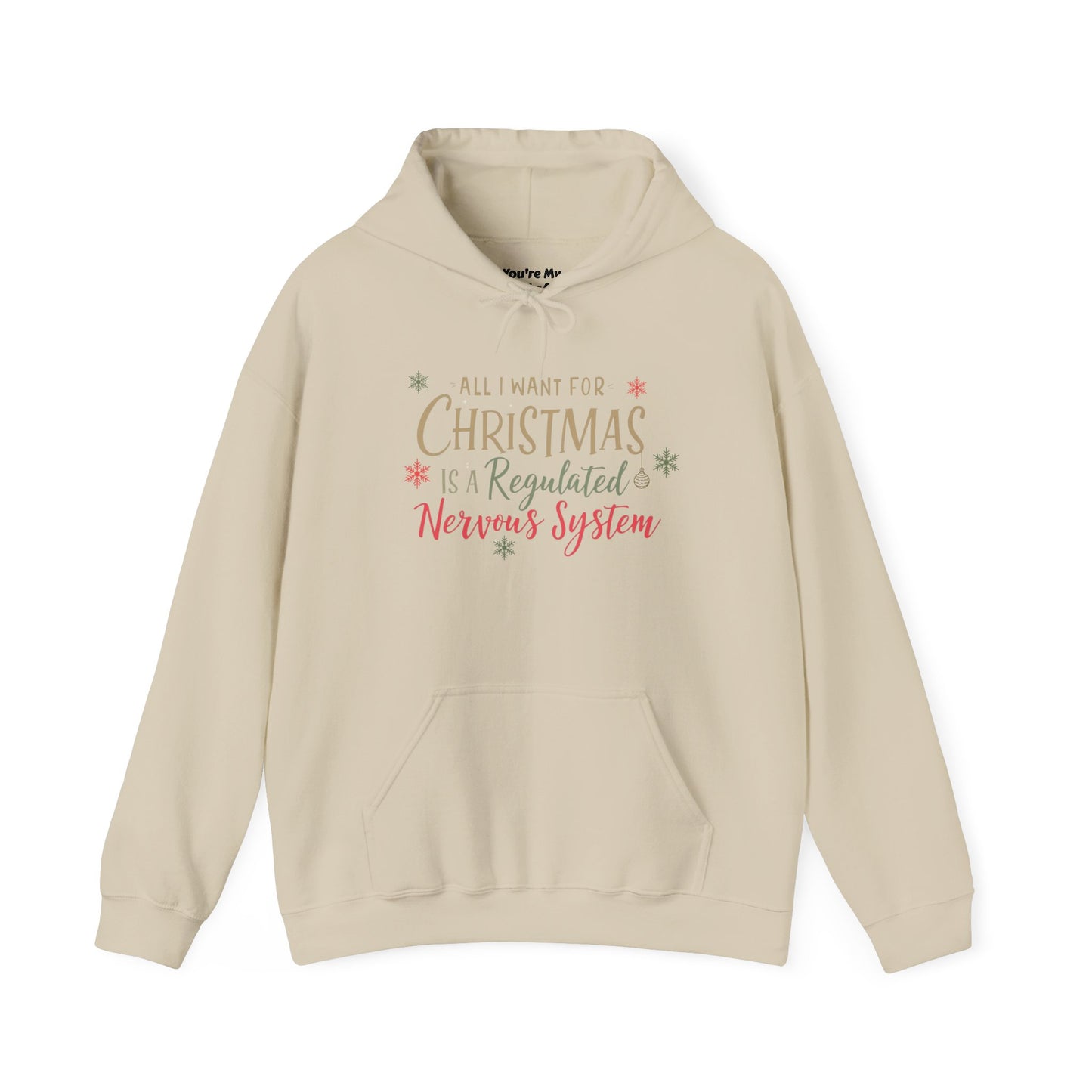 All I Want for Christmas Is a Regulated Nervous System Hoodie | Cozy Holiday Sweatshirt - You're My Kind of Weird