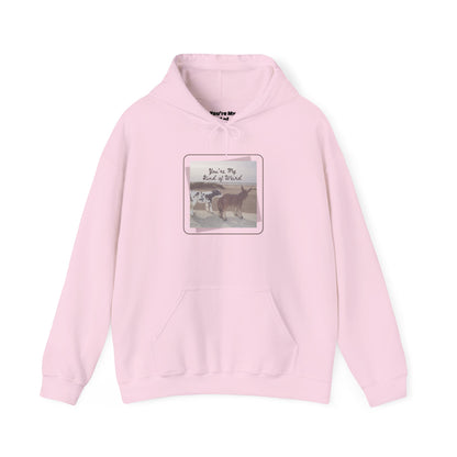Cozy Fleece Hoodie with Three-Panel Design, Animal Lover Gift, Casual Wear, Graphic Sweatshirt, Winter Apparel