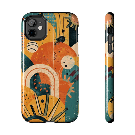 Dopamine Abstract Retro Sun and Moon iPhone Case | Tough Phone Cases - You're My Kind of Weird