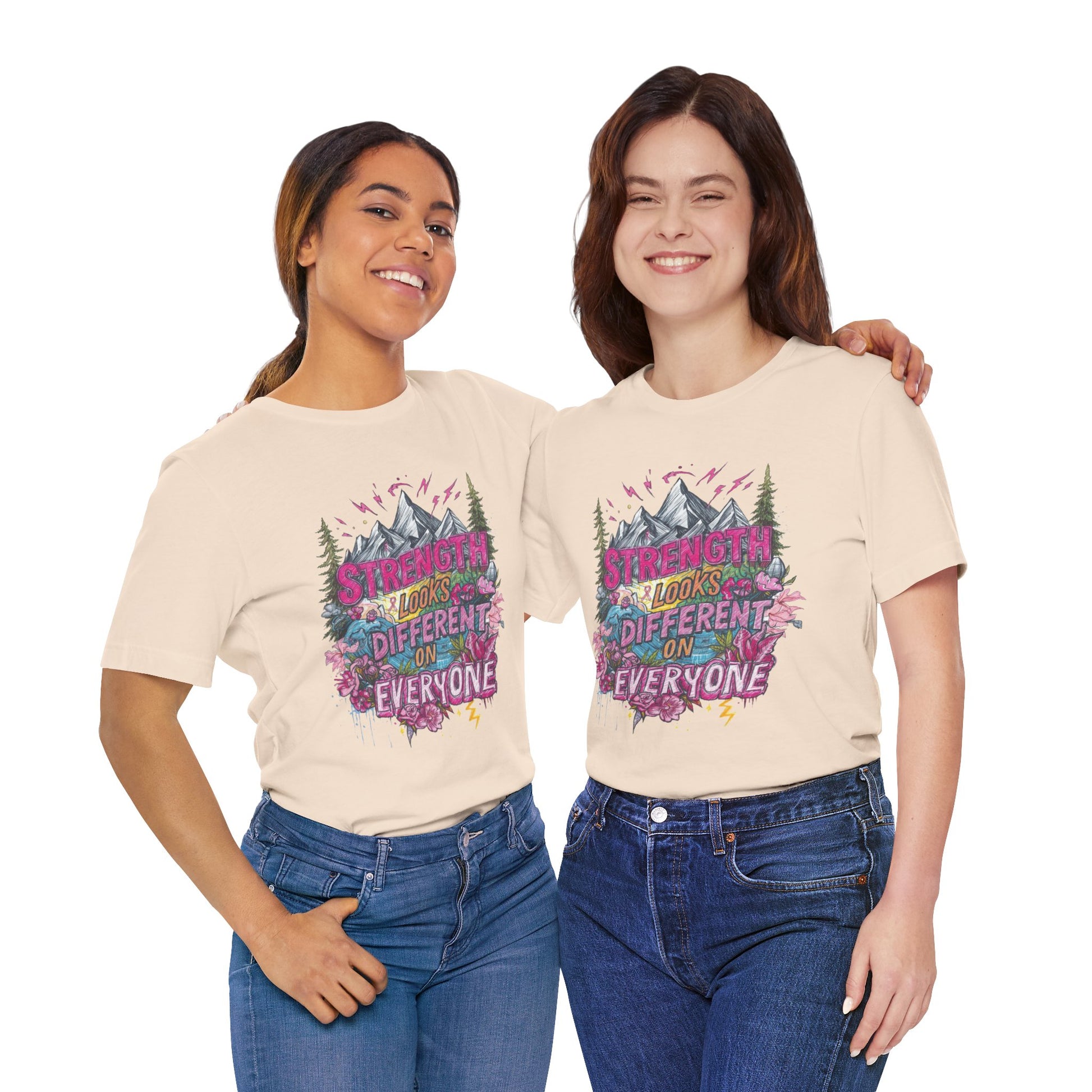 Strength Looks Different Mountainscape Unisex Shirt - You're My Kind of Weird T-Shirt