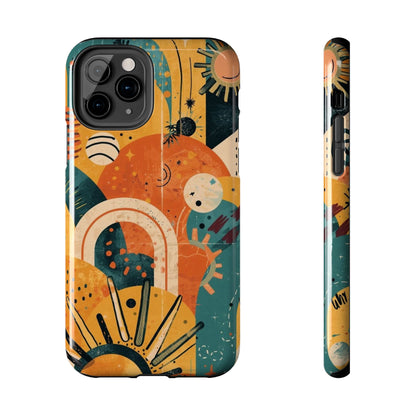 Dopamine Abstract Retro Sun and Moon iPhone Case | Tough Phone Cases - You're My Kind of Weird