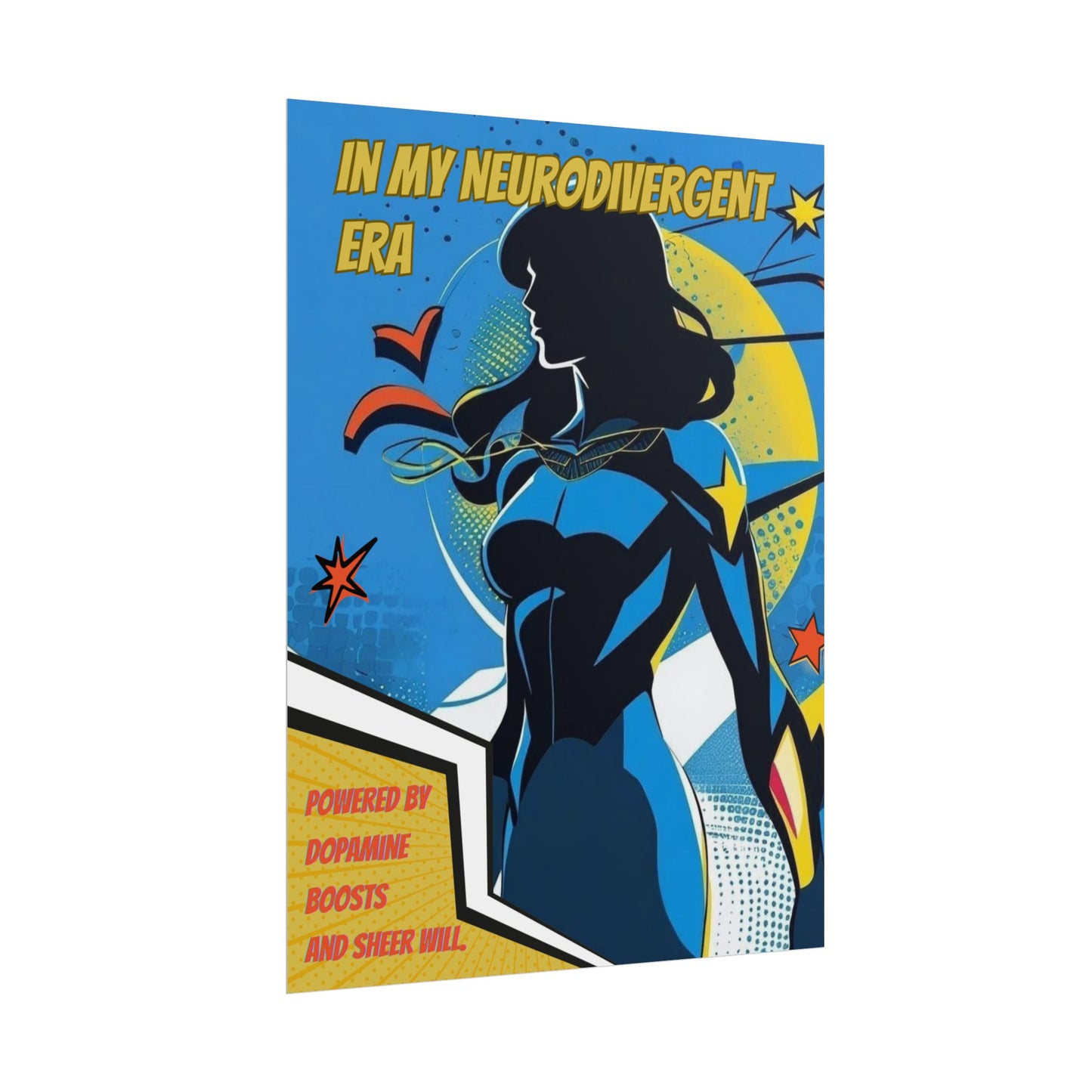 In My Neurodivergent Era Poster – ADHD Superhero Retro Comic Art Print - You're My Kind of Weird