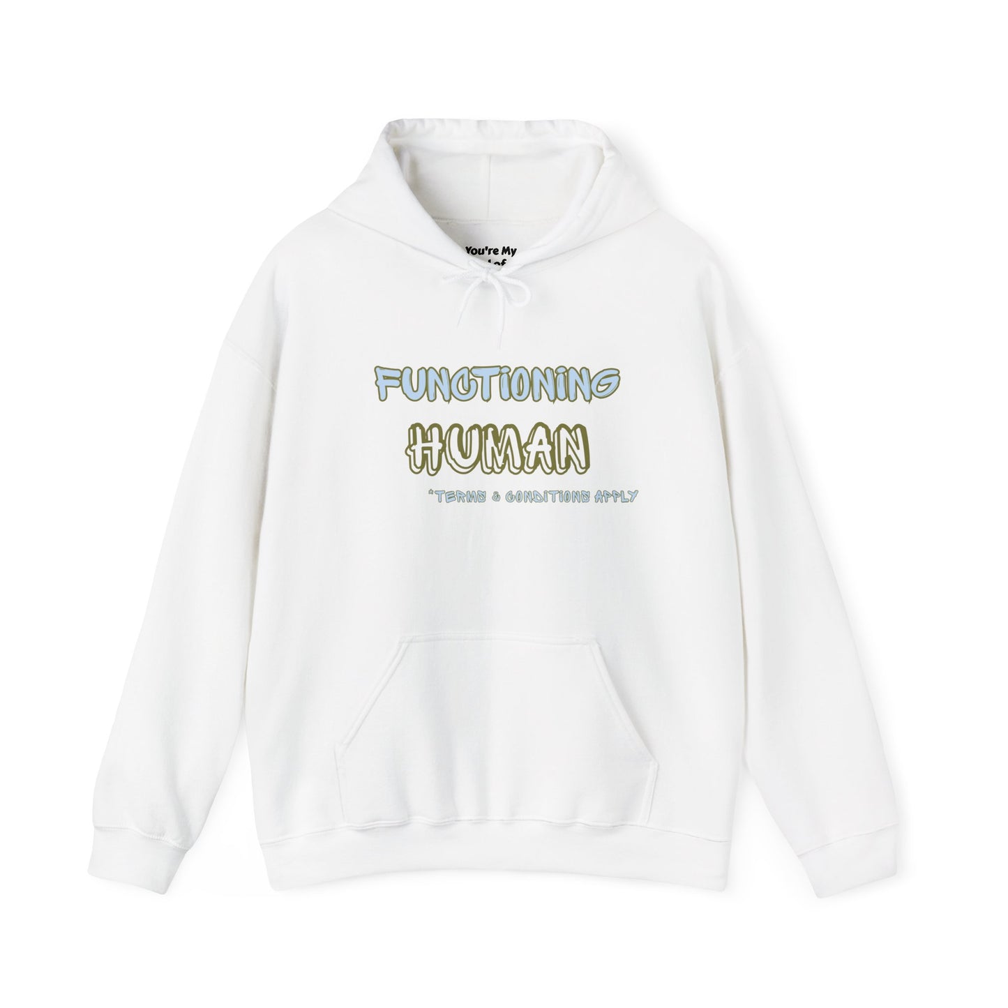 "Functioning Human" Unisex College Hoodie, Funny Sweatshirt, Campus Apparel, Perfect Gift for Students, College Life, Cozy Hoodie