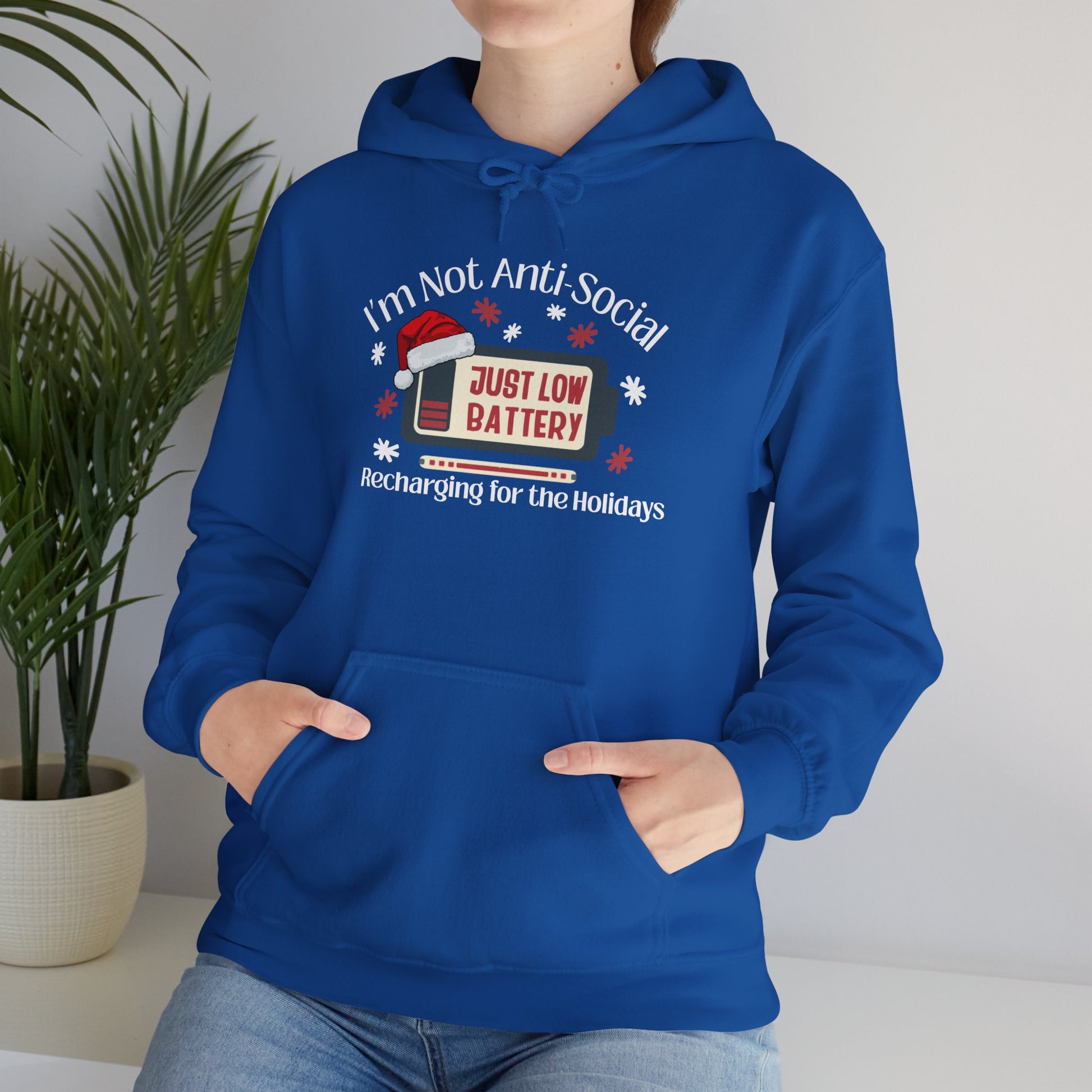 Low Social Battery Anti - Social Hoodie, Cozy Sweatshirt for Introverts - You're My Kind of Weird