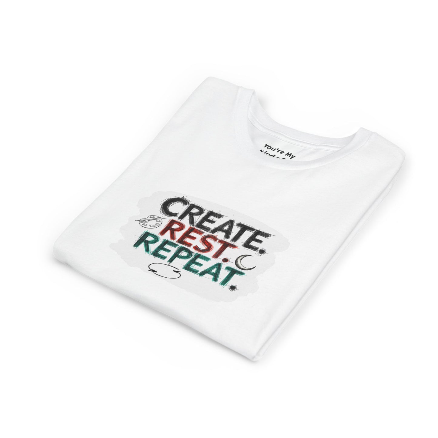 Create. Rest. Repeat. Kids Kwanzaa Shirt | Youth Creativity Tee | Uplifting Holiday Gift for Young Dreamers - You're My Kind of Weird