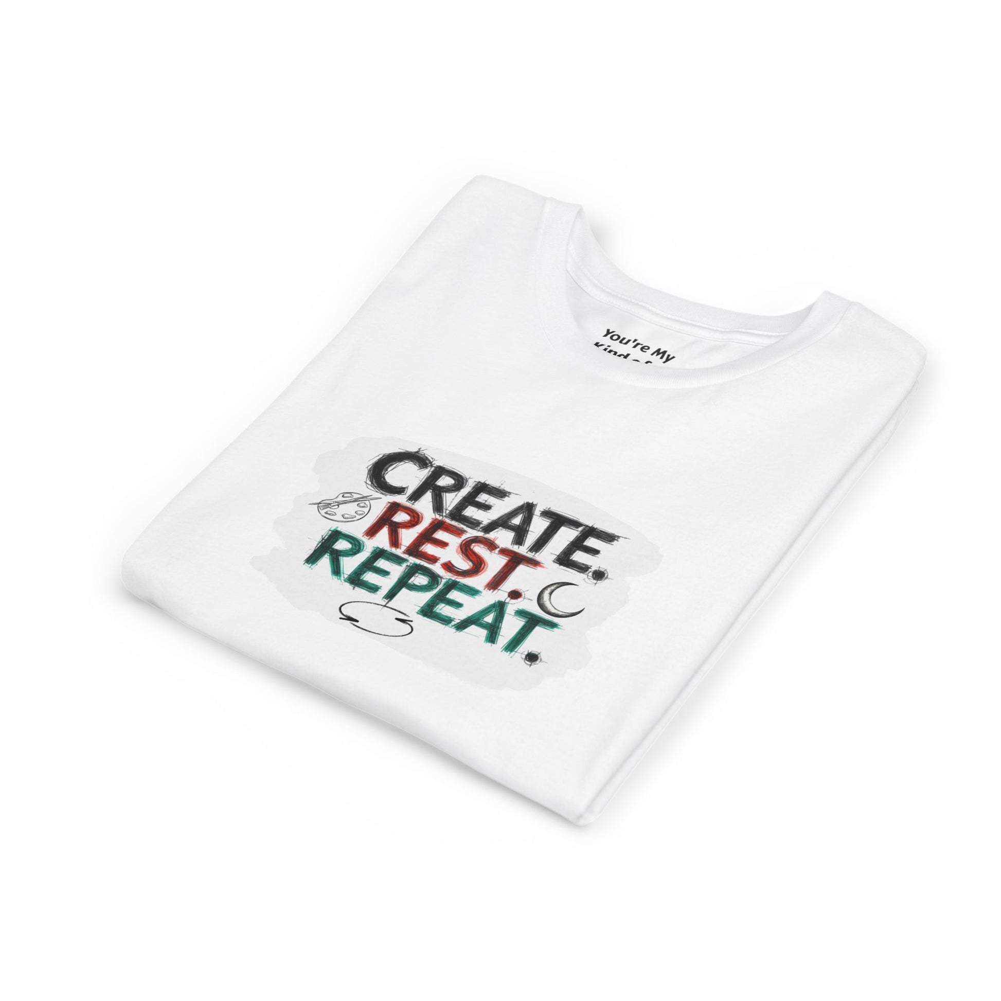 Create. Rest. Repeat. Kids Kwanzaa Shirt | Youth Creativity Tee | Uplifting Holiday Gift for Young Dreamers - You're My Kind of Weird