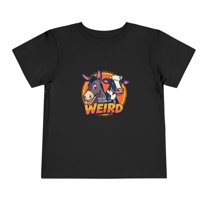 Whimsical Toddler Tee - 'You're Weird' Cute Animal Design, Fun Kids Shirt, Birthday Gift, Playdate Apparel, Funny Toddler Clothing