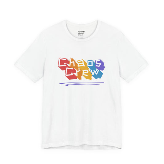 Chaos Crew Tee — Colorful Retro Graffiti Graphic T-Shirt - You're My Kind of Weird